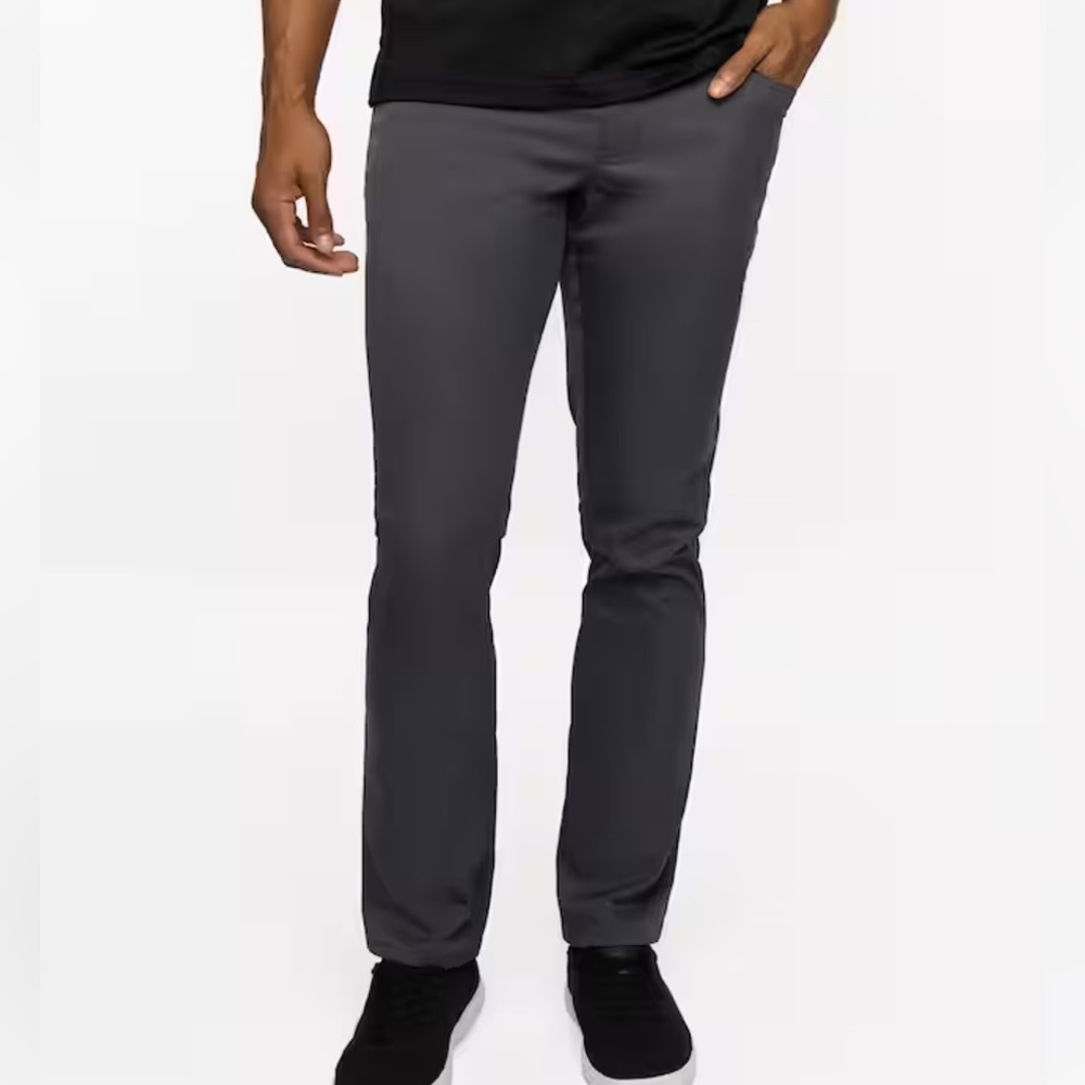 Travis Mathew Mens Grey Slim Performance Tech Stretch Golf Pants | 35x32